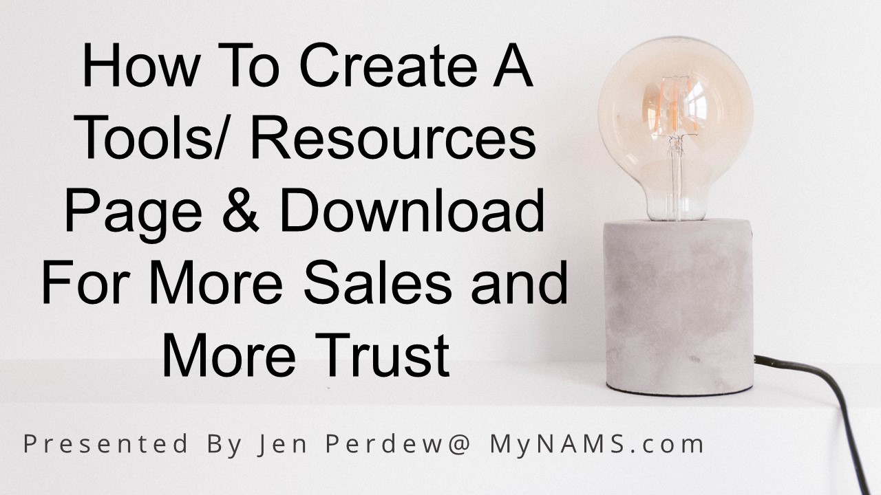 How To Create A Tools Resources Page and Download For More Sales and More Trust